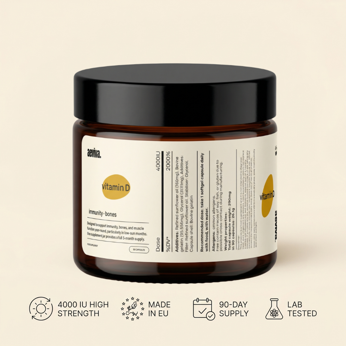 Vitamin D 4000 IU (3-month Supply)